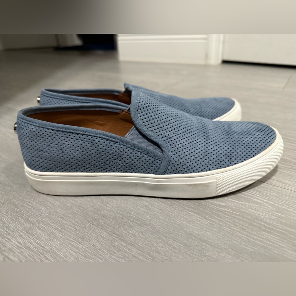 Steve Madden Blue Perforated Slip-On Sneakers